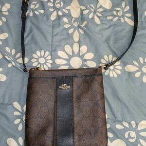Coach Signature Crossbody Bag in Brown and Black